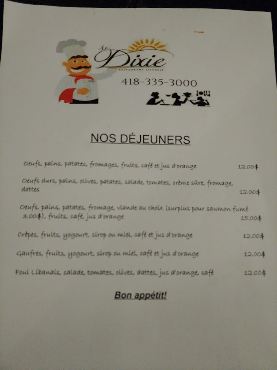 Menu Resto Le Dixie-7
